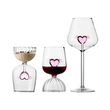 Pink Love Red Wine Cup, Crystal Red Wine Glasses, Romantic Heart Shaped Wine Glasses, Creative Glass Wine Goblet, Champagne Goblet Drinking Cup For Wedding Valentine Party(#3)