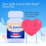 St. Joseph Aspirin Pain Reliever (NSAID) 81mg, Enteric Safety Coated, Adult Low Dose Aspirin, 365 Ct (1 Year Supply, Packaging May Vary)