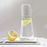 ZILJJ Clear Bedside Water Carafe Set with Tumbler Glass for Bedroom, Bedside Night Carafe Pitcher and Water Glass Set, Mouthwash Dispenser for Bathroom, Glass Water Carafe with Cup Lid(30 oz/850ml)