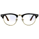 GLASSY Morrison Premium Blue Light Blocking Glasses, Anti Headache, Eyestrain and Fatigue, Glasses for Computer and Gaming, Black Tortoise Frame, Clear Lens