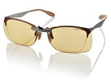 Clip-on Blue Blocking Eye Wear - Special Tinted Lenses Help You Sleep and Relax Your Eyes (Day & Night Combo Pack)