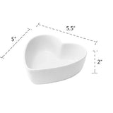 WAIT FLY Heart-shaped Bowls for Salad Soup Snack Dessert Best Kitchen Household Cooking Gifts for Home Kitchen, White