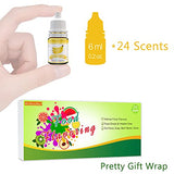 Food Flavoring Oil - 24 Pack Concentrated Flavor Oil for Baking, Cooking, Cosmetics - Liquid Lip Gloss Flavoring Oil Extract for Lip Balm, Drinks, Soap Making - Water & Oil Soluble - .2 Fl Oz Bottles