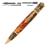 Penn State Industries PKRISEAB Phoenix Rising Twist Ballpoint Pen Kit Woodturning Project (Antique Brass)