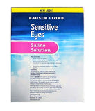 Contact Lens Solution by Bausch & Lomb, Sensitive Eyes Solution for Soft Contact & Gas Permeable Lenses, Saline Solution with Potassium, 12 Fl Oz (Pack of 2)