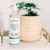 Puracy Hand Sanitizer Gel Set for Home and Office, Natural Citrus & Sea Salt 70% Alcohol Skin Softening Non-Drying Formula, 12 Fl Oz (3-Pack)