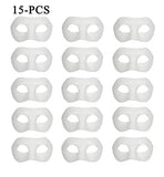 15 PCS White Masks, DIY Unpainted Masquerade Masks