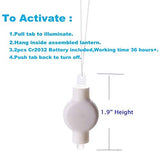 LOGUIDE Paper Lantern Lights,Battery Operated LED Party Lights Bulbs for Paper Lantern Balloons Party Decoration, Waterproof - Warm White 12PACK