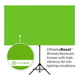 Valera Explorer 70 Inch Portable Green Screen for Streaming and Videos - Mounts on Tripod and Wall | Only 8 lbs | 2 min Setup | 16:9 Format | ChromaBoost Fabric with High Vibrancy for Low Lighting