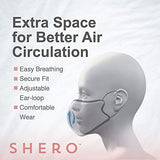 Copper Ion Infused 6 Layer Mask 2-pack (Gray, M/L) - Comfortable Protective Face Cover, Re-usable, Washable, Adjustable Ear Loop, Fluid Resistance, Made in Taiwan, Designed and Distributed in the US