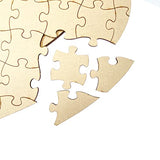 Cregugua Blank Wooden Heart Shaped Jigsaw Puzzle Unfinished Wooden Puzzle Board Wooden Heart Shaped Canvas for DIY with 39 Pieces (11.2x8.4 in, 3 Pack)