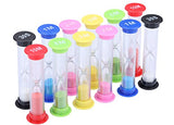 I-MART Plastic Sand Timer Sandglass Hourglass Sand Clock Timer 30 sec, 1 min, 2 mins, 3 mins, 5 mins, 10 mins (Pack of 6)