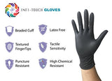 Heavy Duty Nitrile Gloves, Infi-Touch Strong & Tough, High Chemical Resistant, Disposable Gloves, Powder-Free, Non Sterile (1, Medium)