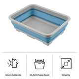Wakeman Outdoors Collapsible Multiuse Wash Bin- Portable Wash Basin/Dish Tub/Ice Bucket with 10 L Capacity for Camping, Tailgating, More