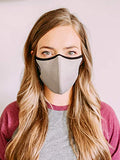 Copper Ion Infused 6 Layer Mask 2-pack (Gray, M/L) - Comfortable Protective Face Cover, Re-usable, Washable, Adjustable Ear Loop, Fluid Resistance, Made in Taiwan, Designed and Distributed in the US