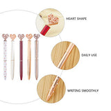 NUOBESTY Ballpoint Pens 3D Heart Ink Pen Metal Signature Pens Writing Pen for Office School Wedding Gift 5pcs Random Color