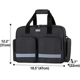 Trunab Medical Bag Empty First Aid Bag for Nurse, Doctor, Paramedic, Home Care Nursing Bag with Padded Layer for Laptop, Bag Only, Patented Design, Black