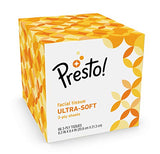 Amazon Brand - Presto! Ultra-Soft Facial Tissues (4 Cube Boxes), 3-Ply Premium Thick, 66 Tissues per Box (264 Tissues Total)