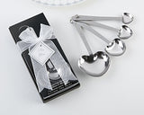 Kate Aspen Love Beyond Measure Spoons, Heart Shaped Measuring Spoons, Stainless Steel