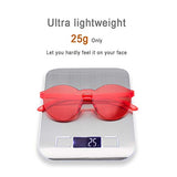 RTBOFY 10 Pairs Rimless Round Party Sunglasses Colored Glasses Transparent Round Super Retro Sunglasses Cool Sunglasses for Women