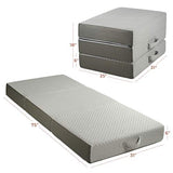 Milliard 6-Inch Memory Foam Tri Folding Mattress with Ultra Soft Removable Cover and Non-Slip Bottom (75 inches x 31 inches)