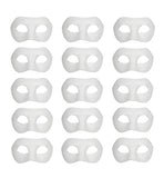 15 PCS White Masks, DIY Unpainted Masquerade Masks