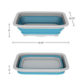 Wakeman Outdoors Collapsible Multiuse Wash Bin- Portable Wash Basin/Dish Tub/Ice Bucket with 10 L Capacity for Camping, Tailgating, More