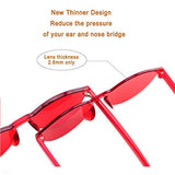 RTBOFY 10 Pairs Rimless Round Party Sunglasses Colored Glasses Transparent Round Super Retro Sunglasses Cool Sunglasses for Women