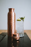 Kosdeg Hammered Copper Water Bottle 34 Oz Extra Large - an Ayurvedic Copper Vessel - Drink More Water, Lower Your Sugar Intake and Enjoy The Health Benefits Immediately