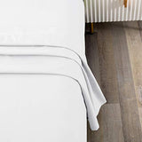 Toodou White Queen Bed Top Sheet is Made of Soft Wrinkle Resistant Microfiber and The Luxurious Solid Color Flat Sheet is Comfortable and Durable
