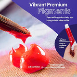 Crafts 4 All Acrylic Paint Set - 24-Pack of 12mL Art Paints for Canvas, Painting Decorations, Wood, Ceramics and Fabrics - Craft Painting Supplies for Beginners and Professional Artists