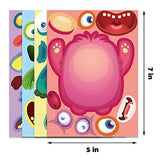 GEGEWOO Make A Monster Stickers Halloween Stickers for Kids Halloween Party Supplies Activities for Monster Themed Birthday Party Games