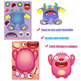 GEGEWOO Make A Monster Stickers Halloween Stickers for Kids Halloween Party Supplies Activities for Monster Themed Birthday Party Games