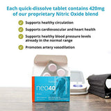 HumanN Neo40 Daily Heart and Circulation Support Nitric Oxide Boosting Supplement (30 Tablets)