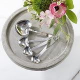 Kate Aspen Love Beyond Measure Spoons, Heart Shaped Measuring Spoons, Stainless Steel