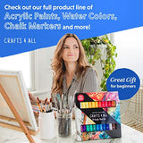 Crafts 4 All Acrylic Paint Set - 24-Pack of 12mL Art Paints for Canvas, Painting Decorations, Wood, Ceramics and Fabrics - Craft Painting Supplies for Beginners and Professional Artists