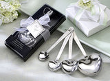 Kate Aspen Love Beyond Measure Spoons, Heart Shaped Measuring Spoons, Stainless Steel
