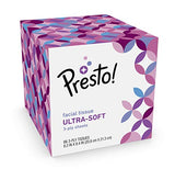 Amazon Brand - Presto! Ultra-Soft Facial Tissues (4 Cube Boxes), 3-Ply Premium Thick, 66 Tissues per Box (264 Tissues Total)