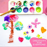 Horizon Group USA Finger Paint, 24 Pack, Safe & Non-Toxic Washable Finger Paint, Resealable Jars of Finger Paint in 24, Washes Off with Soap & Water, Perfect for Creative Sensory Play, Multi