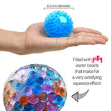 Lemostaar 3 Set Water Beads Stress Relief Squeezing Balls for Kids and Adults: Best Calming Tool to Relieve Anxiety, Vent Mood and Improve Focus, Soft Novelty Hand Grip Pressure Ball