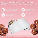 Crown Cookie Sheets, 2 Pack, 14 x 16.5”, Thick Solid Construct, Rust Free, Easy to Clean, Made in Canada
