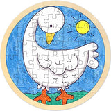 Blank Puzzle Round Shape with 38 Pieces to Draw on, Each Piece is Unique, Blank Wooden Jigsaw Puzzles with Puzzle Tray for Crafts & DIY, Custom Puzzle 8.4x8.4 Inches 1 Pack