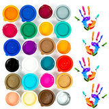 Horizon Group USA Finger Paint, 24 Pack, Safe & Non-Toxic Washable Finger Paint, Resealable Jars of Finger Paint in 24, Washes Off with Soap & Water, Perfect for Creative Sensory Play, Multi