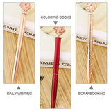NUOBESTY Ballpoint Pens 3D Heart Ink Pen Metal Signature Pens Writing Pen for Office School Wedding Gift 5pcs Random Color