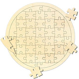 Blank Puzzle Round Shape with 38 Pieces to Draw on, Each Piece is Unique, Blank Wooden Jigsaw Puzzles with Puzzle Tray for Crafts & DIY, Custom Puzzle 8.4x8.4 Inches 1 Pack