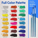 Crafts 4 All Acrylic Paint Set - 24-Pack of 12mL Art Paints for Canvas, Painting Decorations, Wood, Ceramics and Fabrics - Craft Painting Supplies for Beginners and Professional Artists