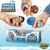 YoYa Toys Beadeez Penguin Stress Relief Balls (Set of 3) - Anxiety Relief Squeezing Squishy Balls for Kids and Adults - Funny Fidget Sensory Toy Filled with Water Beads - ADHD Hand Finger Exerciser