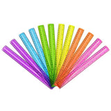 12 Pack Color Transparent Ruler Plastic Rulers, Metric Bulk Rulers with Inches and Centimeters, Kids Ruler for School, Home, Office, 12 Inches
