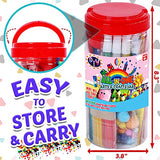 FUNZBO Arts and Crafts Supplies for Kids - Craft Kits for Kids with Construction Paper & Craft Tools, Girls Toys, DIY School Craft Project, Crafts for Kids Age 4-8, 4 Year Old Girl Birthday Gifts