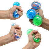 Lemostaar 3 Set Water Beads Stress Relief Squeezing Balls for Kids and Adults: Best Calming Tool to Relieve Anxiety, Vent Mood and Improve Focus, Soft Novelty Hand Grip Pressure Ball